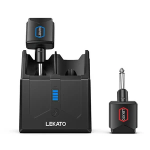 LEKATO 5.8G Electric Guitar Wireless System Transmitter Receiver + Charging Box - Picture 1 of 9