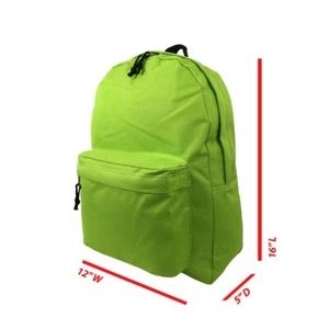 Bolso escolar clásico de 16 pulgadas mochila básica bolsa de libro simple - Imagen 1 de 5
