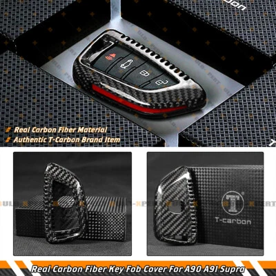 FUNDA LLAVERO FIBRA CARBONO REAL PARA TOYOTA GR SUPRA A90 A91 MK5 2020-2025 Foto 1 de 4