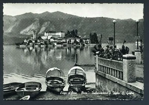 Cartolina Piemonte - Novara - Lago di Orta Imbarcadero e Isola S Giulio - Picture 1 of 1