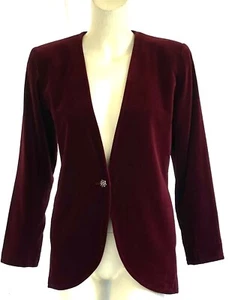 Yves Saint Laurent Vintage 70er Jahre Rive Gauche YSL Burgund Samt Blazer - Bild 1 von 10
