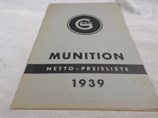 Geco Munition Ammunition Catalog 1939 Price List