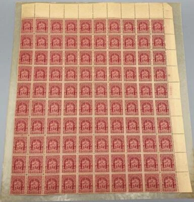 1929 2 CENT BATTLE OF FALLEN TIMBERS SHEET OF 100 STAMPS. - Image 1 of 3