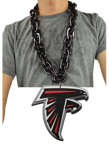 New NFL Atlanta Falcons Black Fan Chain Necklace Foam Cover