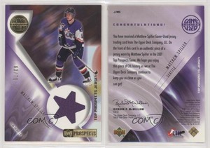 2001 CHL Prospects Game Used Edition Top Jerseys Gold /75 Matthew Spiller #J-MS