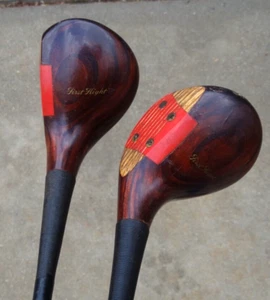 VINTAGE First Flight 2 & 3 Wood Reg. Swing Wt. Model K STEEL SHAFT - Picture 1 of 12