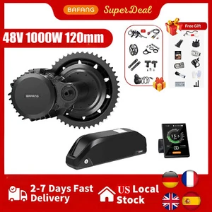 Bafang BBSHD 48V 1000W 120mm Mid Drive Motor DIY Ebike Conversion Kit W/ Battery - Picture 1 of 18
