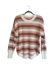SO Shaker Knit Multicolor Striped Chunky Sweater Womens Size XXL - Picture 1 of 6