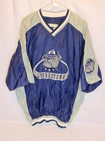 Vintage Georgetown Hoyas Conic Windbreaker Pullover Jacket 3/4 Sleeve XXL 2XL Cover