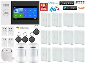 Sistema de alarma de seguridad para el hogar inalámbrico con cable S17 Tuya APP WiFi 4G GSM + Alexa + Google - Imagen 1 de 12