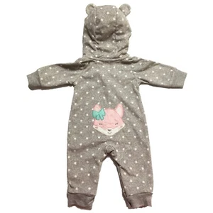 0-3 M NB Baby Kleinkind Kapuzen Body Frühling Einteiler Overall Kleidung Outfit - Bild 1 von 11