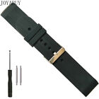 22mm Curved End Silicone Rubber Watch Band Soft Black Replacement Strap
