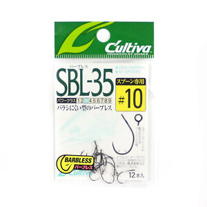 Owner SBL-35 Single Hook for Spoon Barbless Size 10 (8866)