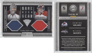2011 Titanium Game-Worn Gear Dual Memorabilia Michal Neuvirth Semyon Varlamov