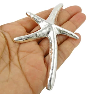 Large Starfish 925 Sterling Hallmarked Silver Pendant - Picture 1 of 6