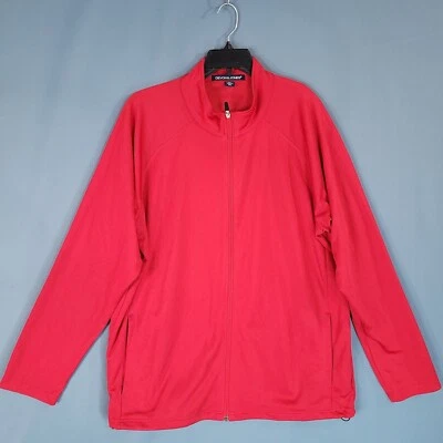 Devon & Jones Full Zip Long Sleeve Jacket Mock Neck Red Size 2XL - Image 1 of 4