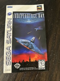 Sega Saturn Manual Only Independence Day W/Reg Card 