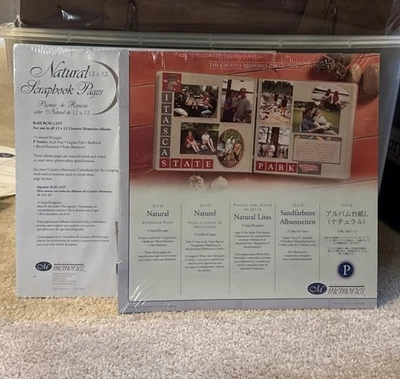 2 Packs Creative Memories 12x12 Natural Refill Pages Lot 2004 NIP 15 sheets each - Image 1 of 2