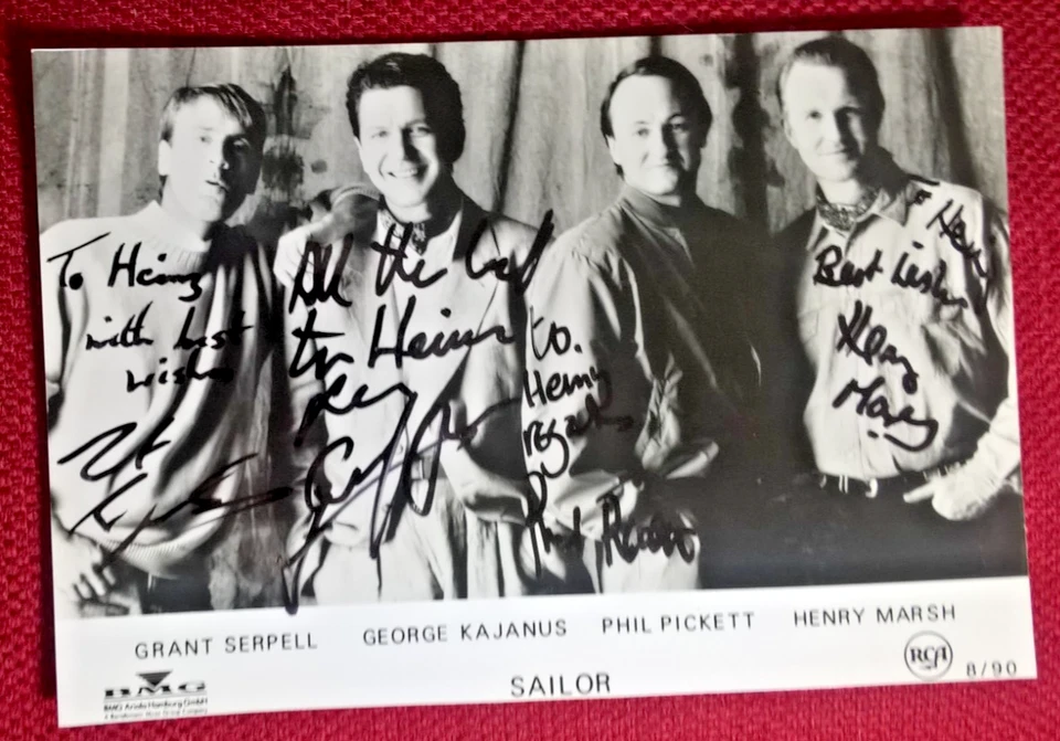 Original-Autogramme von "Sailor", s/w-Foto, 17,8 x 12,2 cm - Bild 1 von 1