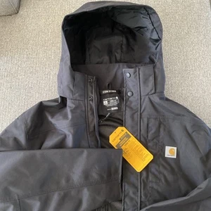 Carhartt Black Storm Defender Loose Fit Heavyweight Jacket Mens Size Large - Bild 1 von 9