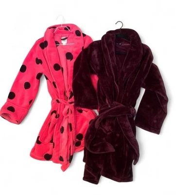 Paquete Victoria Secret y VS Rosa M/L Batas Vellón Lote De Dos Rosa Y Púrpura Foto 1 de 4