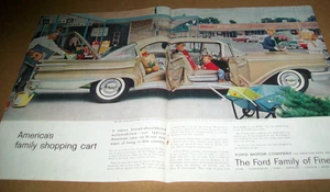 1959 Mercury Park Lane Cruiser large-mag centerfold car ad- grocery shopping - Picture 1 of 1