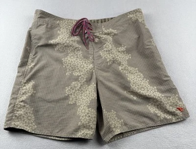 Ted Baker Swim Trunks Mens 5 Large XL Lobster Bottom Bathing Suit Beige Floral - Image 1 of 4