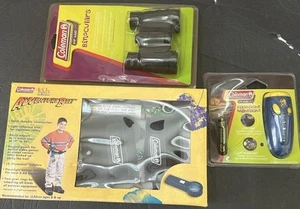 Coleman For Kids Camping Gear Adventure Belt, Flashlight, Binoculars. 2005 New - Picture 1 of 2
