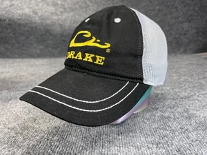 NWT Drake Waterfowl Adjustable Trucker Strap Mesh Back Har Cap Black & White - Picture 1 of 13