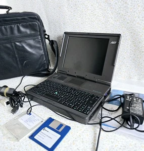 AST Ascentia 950N schwarz Vintage Retro Laptop - lässt sich nicht einschalten - Bild 1 von 10