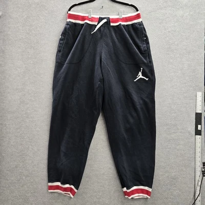 Pantalones deportivos Jordan para hombre XL negros con logotipo bordado 25,5" Foto 1 de 4