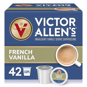 Miscela Cappuccino Francese Aromatizzato alla Vaniglia, 42 Conteggi, Cialde K-Cup Monodose per... - Foto 1 di 7