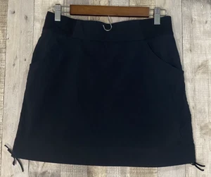 COLUMBIA Black Stretch Womens Athleisure Hiking Skort Built-In Biker Short Sz M - Picture 1 of 10