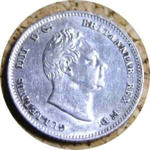 elfo Gran Bretagna Guyana britannica 4 pence argento 1836 Guglielmo IV - Foto 1 di 2