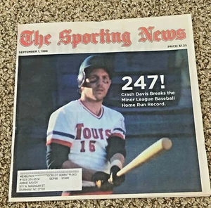 Crash Davis 2018 Asheville Tourists Bull Durham Commemorative Sporting News SGA - Picture 1 of 1