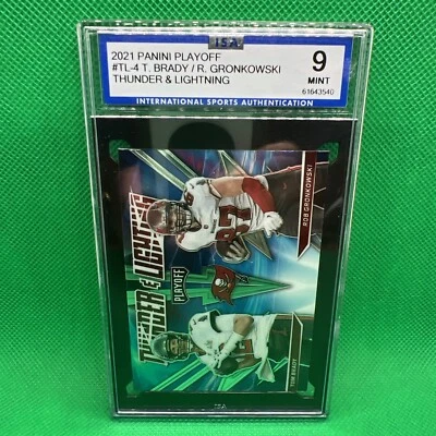 2021 Playoff Thunder & Lightning Tom Brady /Rob Gronkowski ISA  9 Mint #TL4 - Image 1 of 3