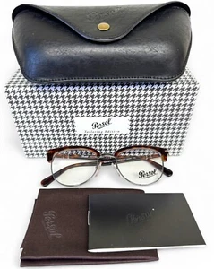 Persol Eyeglasses Glasses 3197V 24 Brown Havana Silver 50mm (Small) w/case - Imagen 1 de 9