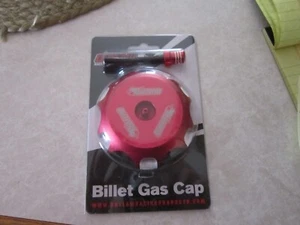 Outlaw Billet Anodized Fuel Cap with Vent Hose Red Kawasaki KX250 KX450F - Picture 1 of 4