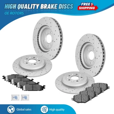 Rotores delanteros traseros + pastillas de freno de cerámica para Ford Explorer Flex Taurus 2011-2019 Foto 1 de 4