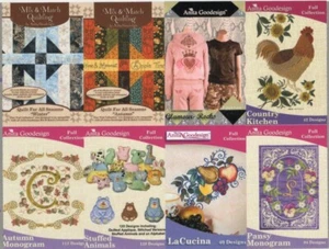 Anita Goodesign 8 Complete Collections Machine Embroidery CD Quilt Monogram NEW - Picture 1 of 3