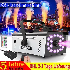 2500W Nebelmaschine RGB LED DJ Bühnenbeleuchtung Halloween Disco Show Nebelfluid - Bild 1 von 12