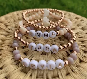 Custom Name Personalise Bracelet, Customise Bracelet, Initial Bracelet, Name Bra - Picture 1 of 7