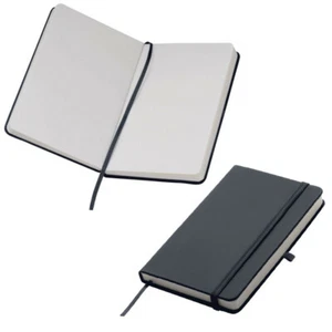 Notizbuch / DIN A6 / 160 S. / blanko / samtweiches PU Hardcover / Farbe: schwarz - Bild 1 von 2