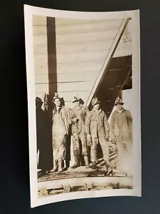Photo Working Men Smoking Bridge Builders Overalls gay Int Miners 1938 M88 - Picture 1 of 3