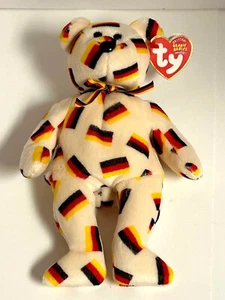 Ty Original Beanie Babies "Deutschland" Bär - Geburtsdatum: 9. Mai 2003 - weich - Bild 1 von 8