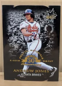 1998 Leaf Fractal Materials PLASTIC X-AXIS DIE CUT #174 Andruw Jones Braves /200 - Picture 1 of 2