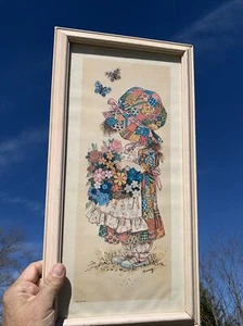 Vintage Primitive Dolly Parton Coat of Many Colors Holly Hobbie Art ❤️sj17j1s - Picture 1 of 10