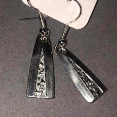 Handmade Silver Spoon Earrings New - Image 1 of 4