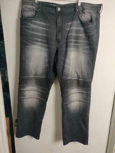 Versace V1969 Italia Black Jeans Men's 46x32 Abbigliamento Sportivo SRL Y2K Zip - Picture 1 of 5