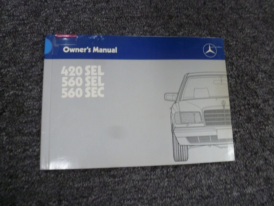 1987 Mercedes Benz 420SEL 560SEL 560SEC Sedan Owner Operator Manual 4.2L 5.6L - Image 1 of 1